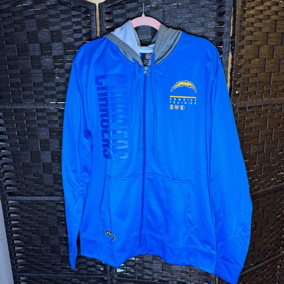 NFL Los Angeles Chargers Combine Training Zip Up Hoodie Size L NWT - Picture 1 of 4